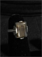 Sterling silver with brownstone size 6 ring 4.3g