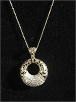 Sterling silver necklace with sterling silver