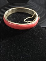 Vintage red bangle bracelet