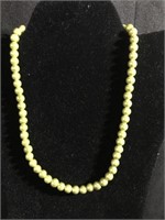 Lime green beaded necklace