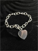 Heart charmed bracelet