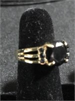 Blackstone with black accent stone size 7 ring