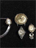 Lot 4 Timex Watch faces all need repaired