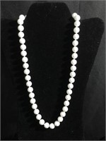 White beaded necklace