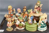 'Hummel' Style Figurines and Music Boxes