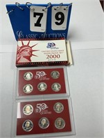 2000-2001 SILVER PROOF MINT SET OF STATE QUARTERS