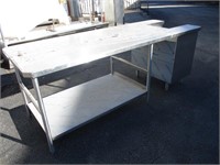 96" SS Table w/ Sink