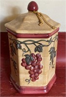 Vintage Vineyard decorated jar