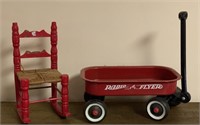 Miniature radio flyer wagon/rocking chair