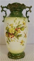 Stunning Antique Pottery Urn Double Handle