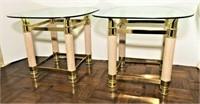 Two Spiral Legged End Tables