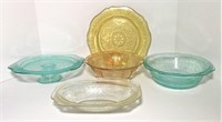 Clear Colored Glass Serving Dishes