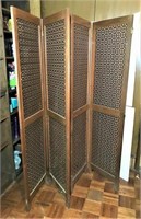 Four Panel Wooden Screen