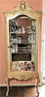 Wooden and Glass Lighted Curio Cabinet