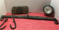 Primitive Table Deal Old Car Light Axe Head More