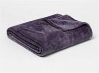 Threshold Purple Mircroplush Throw Blanket