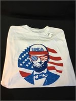 Mad Engine USA Abraham Lincoln white tshirt-
