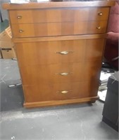 mid century solid wood chest