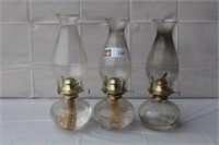 3 - Hurricane Oil Lamps