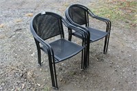 6 - Steel Patio Chairs