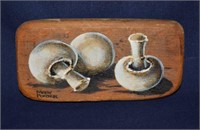 Three Mushrooms Painting by Mary Porter