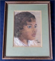 "Isabel" Portrait by Mary Porter in Frame
