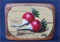 Two Radishes Painting by Mary Porter
