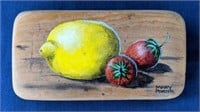 Lemon and Two Strawberries