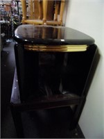 Black with Gold Trim End Table