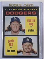 2020 Topps Rookie Stars Dodgers Dustin May, Gavin