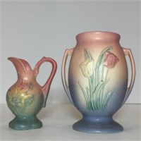 Hull Pottery Vase & Creamer