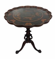 Ornate Mahogany Tilt-Top Table by Colonial Desk