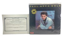 Paul Anka Signed Gold Album