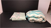 Blanket and queen size quilt and sheet