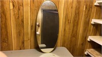 Oval hanging mirror 15x34 inches