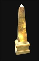 Large Brass Toned Obelisk