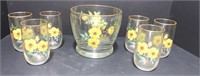Floral Glass Bowls & Glasses