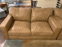 Distinctions Brown Leather Love Seat