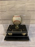 Nolan Ryan Signed Baseball w/ Display Case
