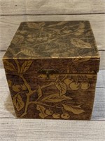 Wood Carved Box Circa 1880