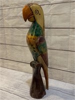 Carved Wood Parrot From Ecuador