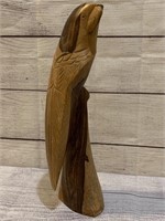 Carved Wood Parrot From Figi Islands Mahogany