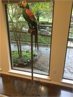 Handmade Metal Parrot Sculpture