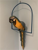 Hand Painted Wood Parrot