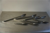 4x Assorted Size Tongs