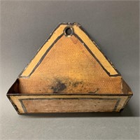 Original Paint Tin Match Keeper Wall Box