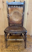 Exceptionally Decorated Wooden Chair