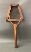 Vintage English Wooden Tennis Racket