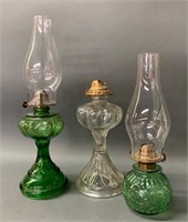 Group of Antique Oil Lamps