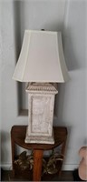 30" tall cement table lamp